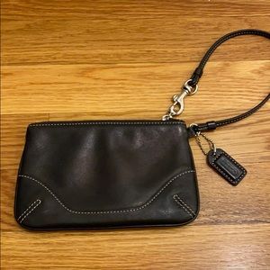 Coach-Black Leather Wrislet